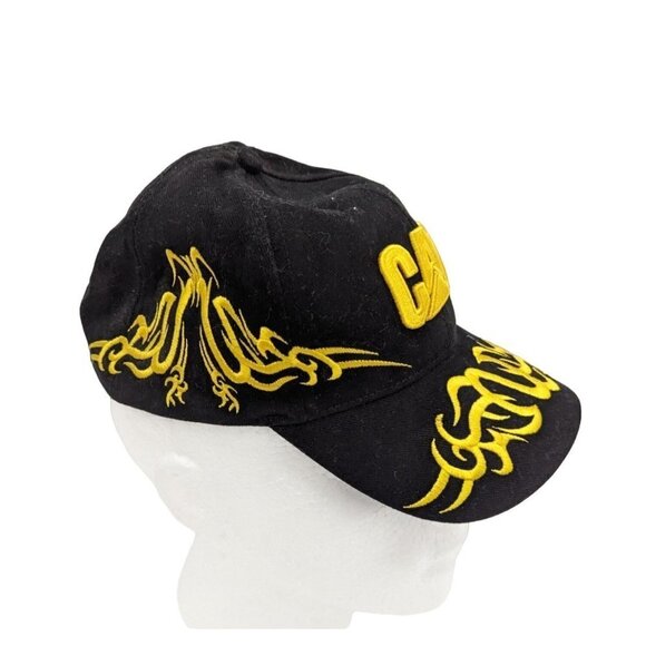 Cat Caterpillar hat cap embroidery black yellow  Adjustable   trucker  baseball - Picture 2 of 11